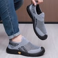 thumbnail image 4 of Domzle Men's Breathable Mesh Sneakers | Slip-On Athletic Shoes | Lightweight Casual Sports Style with Rubber Sole Gray Wide 8.5, 4 of 4