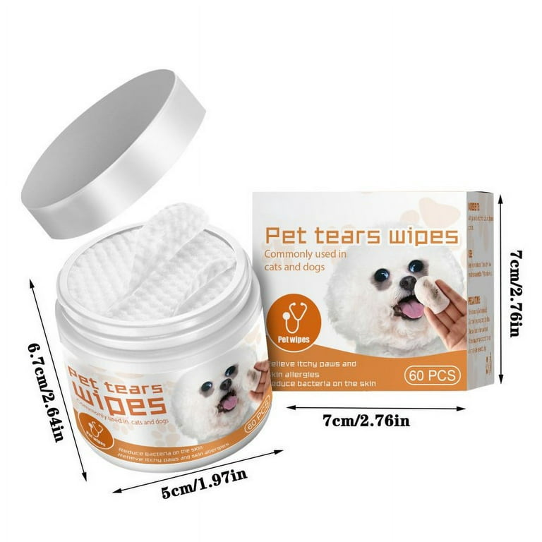 Pet Eye Wipes Tear Stain Remover Wipes Eye Stain Cleaner for Dogs