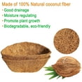 thumbnail image 4 of Manunclaims 2PCS Half Round Replacement Coco Liner for Hanging Basket Wall Flower Basket, Half Circle Wall Planter Coconut Fiber Plant Basket Liner for Garden Planter Flower Pot (Multi-size), 4 of 8