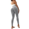 thumbnail image 2 of Qiylii Women Honeycomb Grid Jacquard Yoga Leggings, Tummy-Control Elastic Pants, 2 of 4