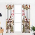 thumbnail image 5 of Hokiten Christmas Elk Blackout Curtains | Light Blocking Print Window Curtains, Deer Xmas Tree Botanical Balls Thermal Insulated Window Drapes for Living Room Kitchen Cafe (2 Panels, 104"W x 96"L), 5 of 7