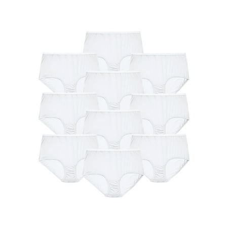 

Comfort Choice Women s Plus Size Cotton Brief 10-Pack Underwear