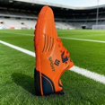 thumbnail image 5 of Men's New Football Shoes, Leather Surface, Waterproof, Anti- and Durable, Casual Sports Shoes, and Comfortable Walking Sneakers for Work, Training, and Outdoor Sports(Orange/38), 5 of 7
