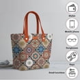 thumbnail image 4 of Sishka Multicolour Hand Crafted Printed Fabric Tote Bag – Womens Chic Handbag, Lightweight Shoulder Purse for Daily Essentials & Style, 4 of 9