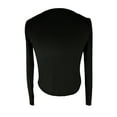 thumbnail image 2 of Qiylii Female Pullover Tops, Solid Color Long Sleeve Irregular Tops with Snap-Fastener Spring Outfit, S/M/L/XL, 2 of 3