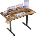 thumbnail image 1 of Furmax Electric Standing Desk, 45 x 24 Inches Sit Stand up Desk, Sit Stand Height Adjustable Home Office Desk with 4 Height Position Memory - with Splice Board (Rustic Brown, 45), 1 of 7