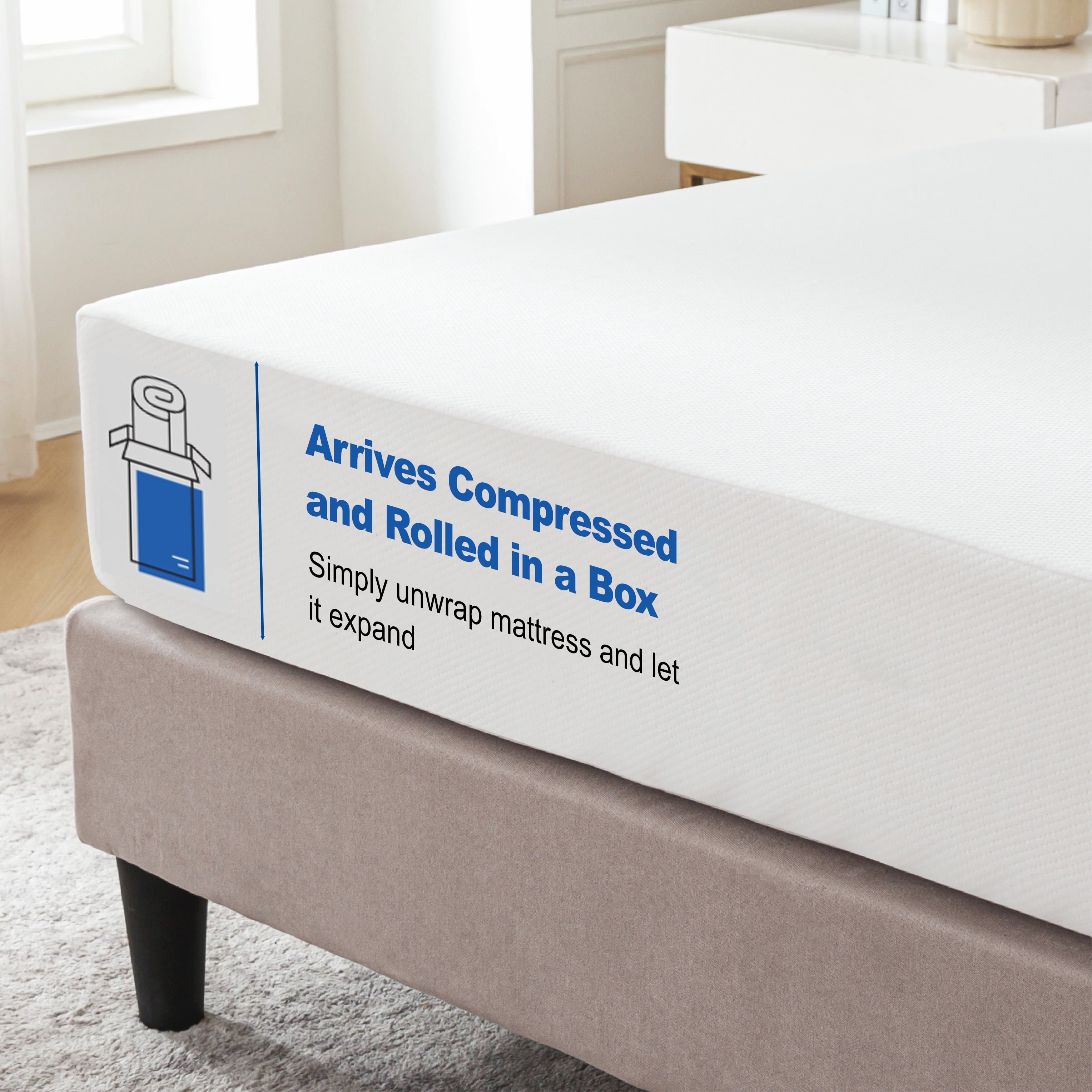 Mainstays 10” Medium Firm Memory Foam Mattress, Full