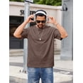 thumbnail image 2 of COOFANDY Men's Cotton T-Shirts Oversized Shirt Short Sleeves Streetwear Loose Fit Summer Tee Tops Washed Basic Unisex Shirts, 2 of 6