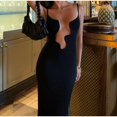 thumbnail image 2 of 2024 Fashionable Sexy Solid Color Wave Edge V-Neck Sling Beach Dress, 2 of 8