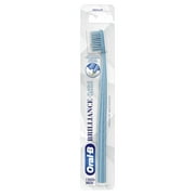 Oral-B Brilliance Whitening Toothbrush, Medium, Sky Blue, 1 Count, for Adults and Children 3+