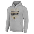 thumbnail image 2 of Men's Starter Heather Gray Vegas Golden Knights Four Team Name Logo Fleece Pullover Hoodie, 2 of 3