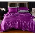 thumbnail image 1 of Soft Queen Cover Silky King Size Bedding Set Luxury Satin Smooth Single Double Bedding Sets, 1 of 6