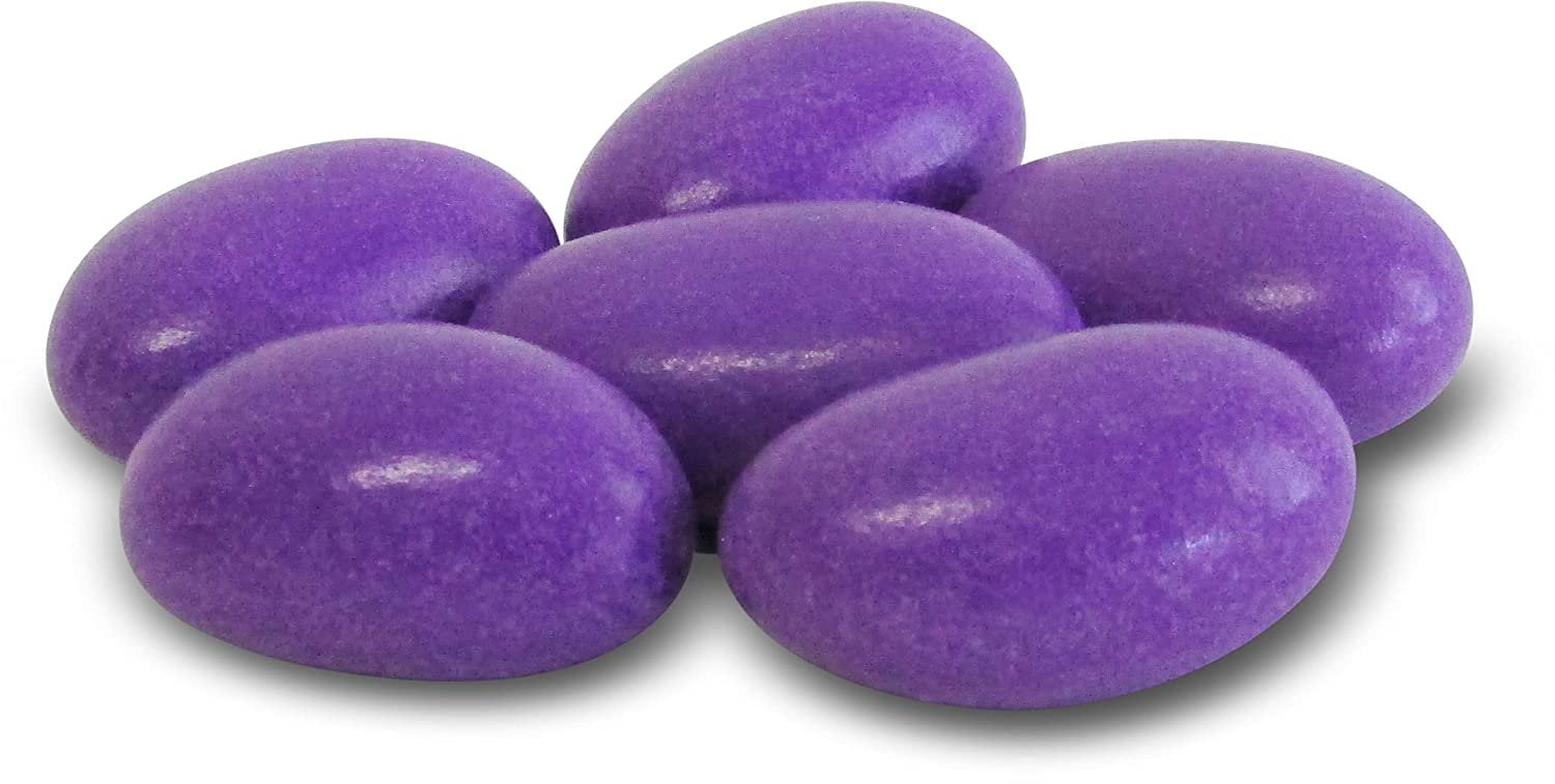 Purple Jordan Almonds by Its Delish, 3 LBS Bulk  Sugared Almond Nut with Sweet Hard Candy Coating - Prefect for Wedding, Bridal and Baby Showers, Party Buffets - USA Made, Vegan & Kosher