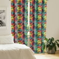 thumbnail image 2 of Ambesonne Digital Curtains, Futuristic, Pair of 28"x63", Multicolor, 2 of 5