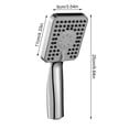 thumbnail image 4 of Rociador de baño de agua de mano de plástico con cabezal de ducha de aumento de presión ajustable, gris Advancent HA004429-01, 4 of 6
