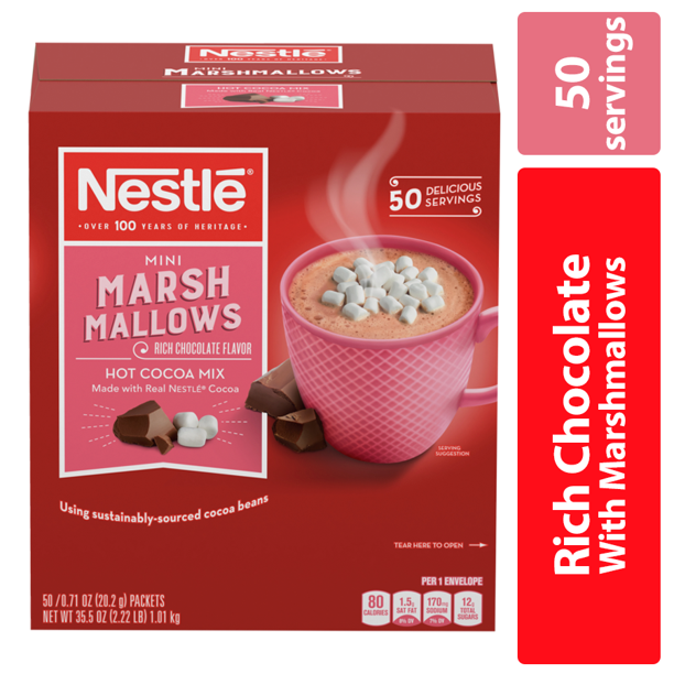 Nestle Hot Cocoa Mix, Rich Chocolate with Mini Marshmallows, Single