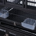 thumbnail image 4 of Cage à Oiseaux avec Roues, Cage Volante pour Oiseaux de 53 Pouces, Cage à Oiseaux avec Roues, Grande Cage en Fer Forgé sur Pied avec Support Roulant pour Cockatiels, 4 of 4