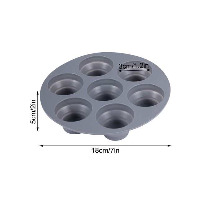 Pompotops Foldable Cake Food Grade Silica Gel Frying Pan Accessories 7-hole Retractable Baking Clearance