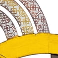 thumbnail image 4 of DecMode Modern Metal Overlapping Semi Circle Design Abstract Wall Décor with Fire Orange, Dark Brown and Patterned Yellow Finish, 38"W x 25"H, 4 of 9