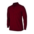 thumbnail image 1 of Monterey Club Men's Medium Weight Pique Solid Long Sleeve Golf Polo Shirt #1369, 1 of 2