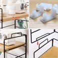 thumbnail image 4 of Free Standing Desk Shelf, Stackable Desk Bookcase Storage Spice Rack Storage Organizer DIY Table Bookcase for Office Bedroom Kitchen Balcony, Easy Assembly (2 Tiers), 4 of 5
