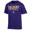 thumbnail image 2 of Men's-Champion Purple UAlbany Great Danes Softball Stacked T-Shirt, 2 of 3