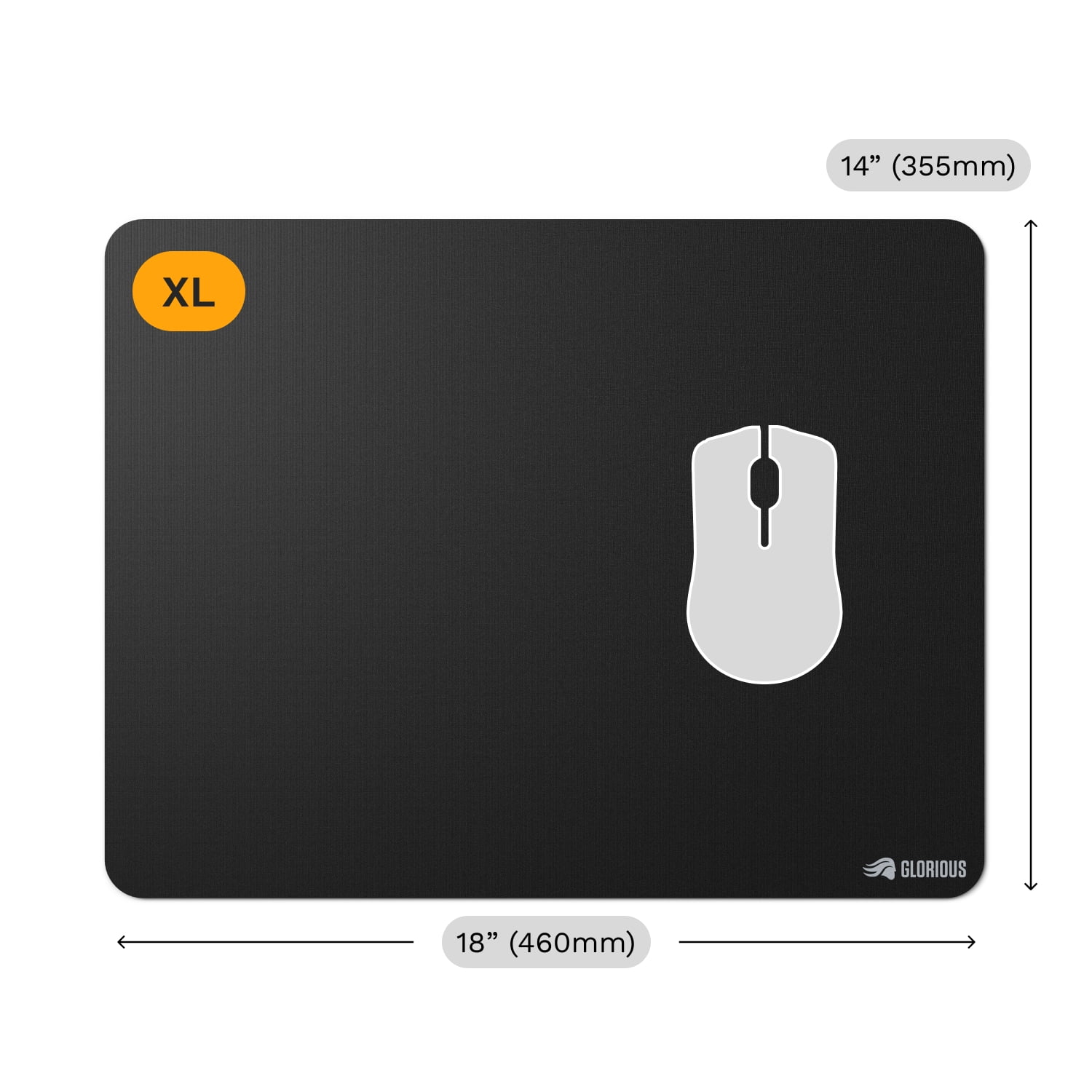 Glorious Gaming Mouse Pad GMP 2 - Extended XL Desk Mat - Spill-proof Mouse Pad, Optimised for Gaming Sensors, Balanced for Speed & Control, Edgeless Design - 610mm x 355mm x 3mm