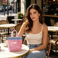 thumbnail image 2 of Miwamany Mesh Beach Tote Bags,Portable Travel Handbag Mini Pool Beach Bags Reusable Colorful Polyester for Travel Party Swim Toys, 2 of 6