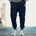 thumbnail image 5 of Dalix Ghost Embroidery Jogger Midweight Fleece Sweatpants Soft Lounge Pant Drawstring Waistband Pockets Mens in Navy Blue XL X-Large, 5 of 5