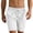 White, variant on Men's Casual Cotton And Linen Loose Five-inch Shorts - Men's Breathable Sports Shorts, Size S-3XL