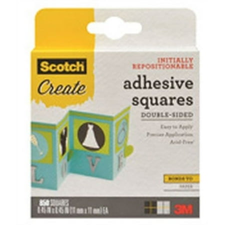 Scotch Adhesive Squares, 850 Squares per Pack