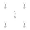thumbnail image 3 of Youkk Teacher Keychains Bulk Heart-shape Key Chain with Smooth Stainless Steel Durable Rust Protection Charms Pendants D1114 5Set, 3 of 6