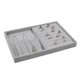 thumbnail image 2 of Caja Organizadora de joyería Portátil Fernando Bandeja de terciopelo de la joyería gris, 2 of 8
