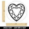 thumbnail image 2 of Heart Gem Cut Diamond Jewelry Self-Inking Rubber Stamp Ink Stamper - Brown Ink - Medium 1 Inch, 2 of 7