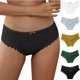 thumbnail image 1 of Gibobby Calzoncillos para mujer Bragas para mujer, encaje de ganchillo, bragas con cordones, ropa interior calada Sexy(Negro,CH), 1 of 3