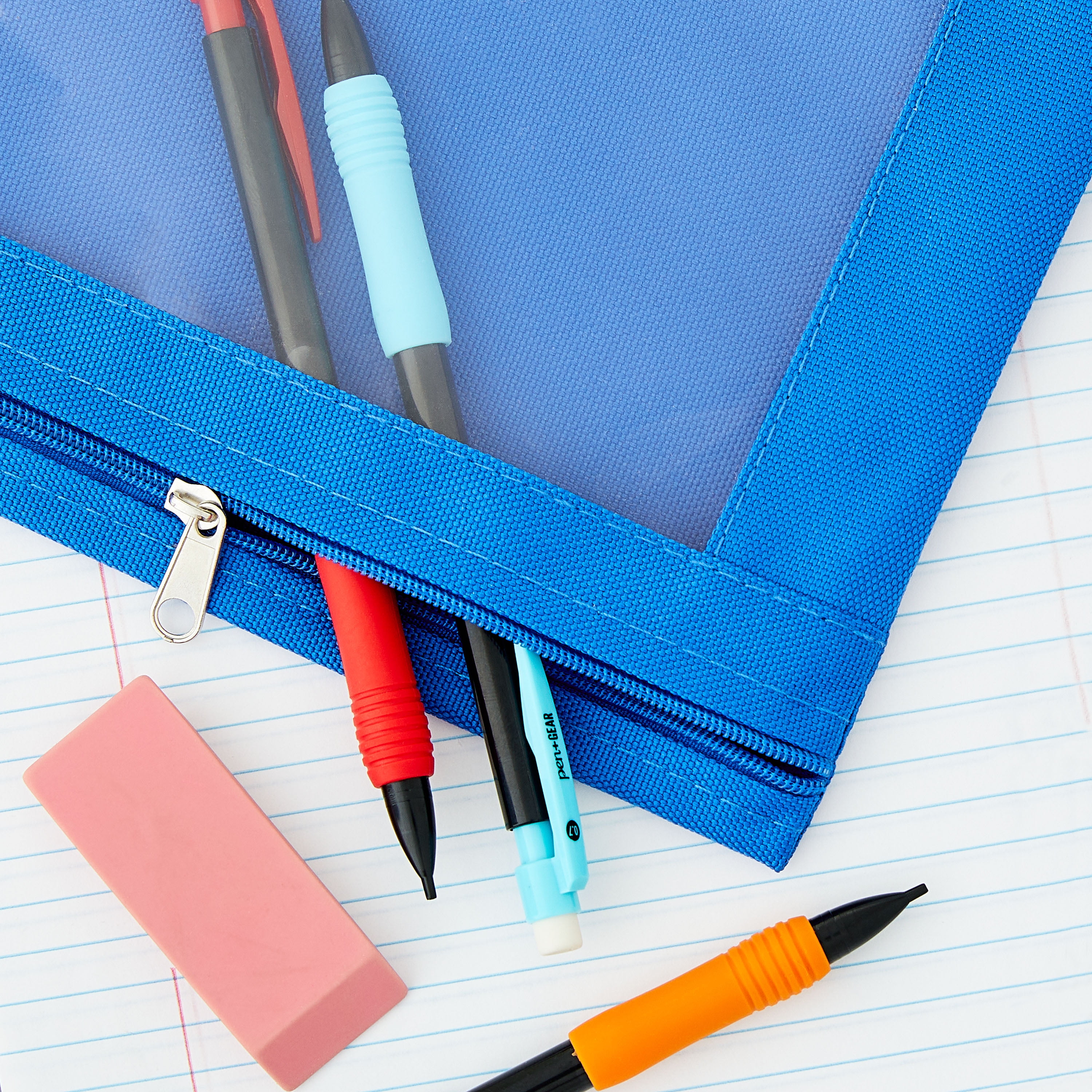 Pen + Gear Solid Binder Pouch, Blue, 10.25” x 7.25”