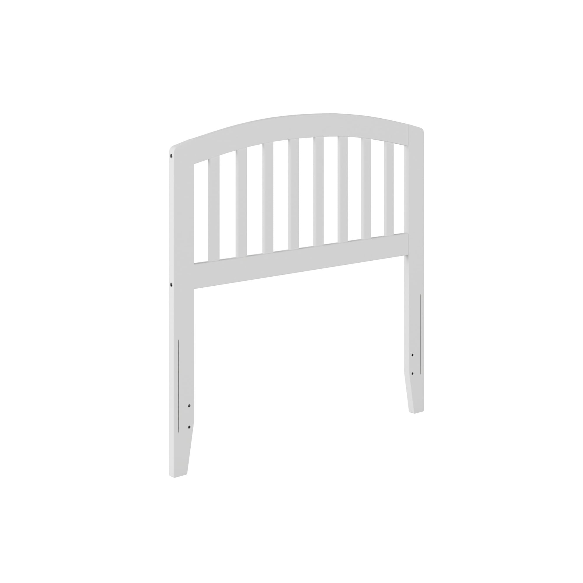 Leo & Lacey Contemporary Mission-Inspired Twin Wood Headboard in White