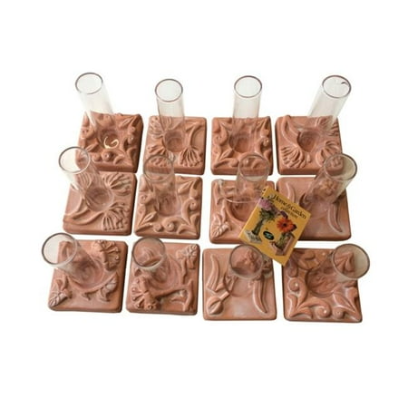 JBK Pottery 02253 Bud Vase Base, Terra Cotta