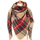 thumbnail image 1 of Bufanda de otoño invierno para mujer con borlas clásicas a cuadros de tartán cálido suave y grueso manta grande abrigo chal bufandas, 1 of 5
