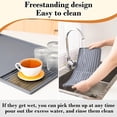 thumbnail image 6 of Silicone Coffee Mat With Drip Tray Non Slip Heat Resistant Coffee Machine Mat Countertop Protector Spill Catcher For Espresso Station Home Kitchen Bar Coffee Mat, 6 of 6