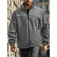 thumbnail image 6 of Alivor Men's Fleece Lined Woolen Zippered Long-Sleeved Padded Collar Winter Pullover S-3XL, 6 of 6