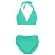 thumbnail image 5 of Traje de baño para mujer Trajes de baño de color sólido sin mangas de gran tamaño para mujer Traje de baño dividido Traje de baño sin mangas Trajes de baño para mujer, 5 of 7
