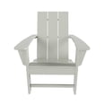 thumbnail image 2 of WestinTrends Ashore 4-Piece Foldable Adirondack Chair Set, All-Weather Poly Lumber, Modern Farmhouse Patio Seating, Sand, 2 of 9