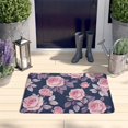 thumbnail image 2 of Pioneer Flower Floral Print Flannel Non Slip Door Rugs,Washable Door Mats Indoor,Decorative Door Mats,Dirt-Resistant and Absorbent Doormat for Entrance,Bedroom,Kitchen,Bathroom,23.5"x16", 2 of 5