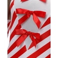 thumbnail image 5 of TSSOE Womens Christmas Candy Cane Leotard Dance Dress with Gloves Xmas Striped Tulle Tutu Dress Red XL, 5 of 6