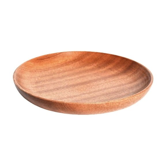 Wooden Serving Platters and Trays,Natural Acacia Wood Serving Trays for Party Wood Plates for Food, Snack, Dessert, Cheese, Fruit, Oval Bathroom Vanity Jewelry Tray Platter