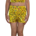 thumbnail image 2 of LIIPEE Girls Boys Performance Shorts Summer Fashion Sequin Leopard Printed Stretch Elastic Waist Shorts Child Trendy Beach Shorts,Yellow,6-8 Years, 2 of 3