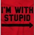 thumbnail image 2 of I'm With Stupid Classic Rude Insult Men's Graphic T Shirt Tees Brisco Brands M, 2 of 6