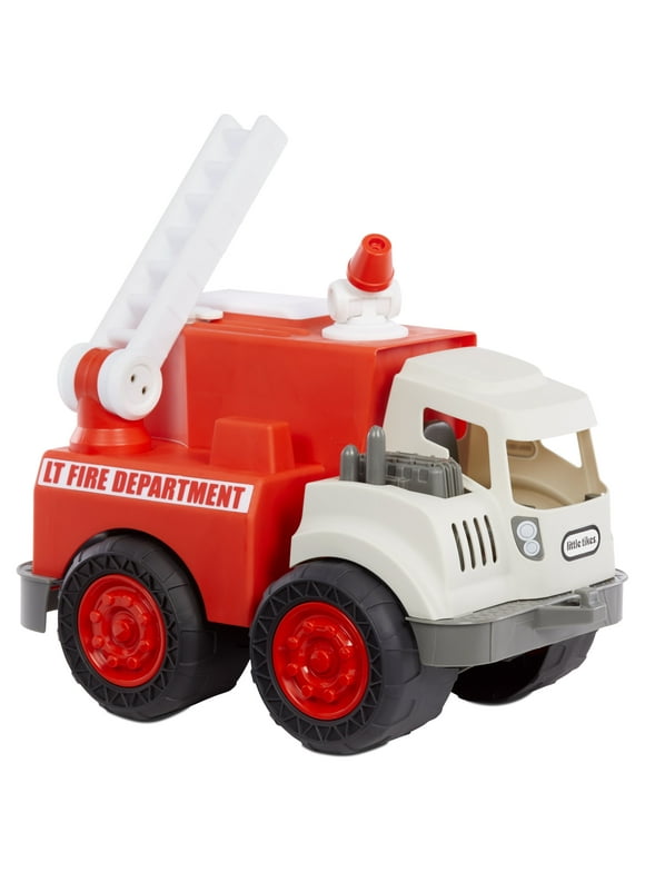 Little Tikes Dirt Diggers Fire Rescue Truck, Toy Play Vehicle with Ladder & Water Hose, Indoor and Outdoor Pretend Play, Red, For Kids & Toddlers, Boys &Girls Ages 2 3 4+ Year Old