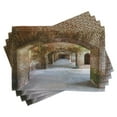 thumbnail image 1 of Ambesonne Urban Place Mats Set of 4, Brick Arches Dry Tortugas, Standard Size, Brown, 1 of 6